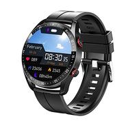 predolo Reloj Inteligente Reloj Inteligente Hombre Mujer Reloj Pantalla meteorológica Control de música Pantalla Completa Llamada táctil Múltiples Modos, Plástico Negro
