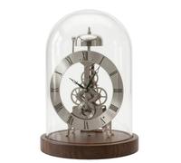 predolo Reloj Mecánico con Cúpula Vintage Reloj con Base Clásico para Salón, Estudio, Plateado