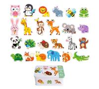 predolo Rompecabezas de combinación para niños, Juguete de Aprendizaje temprano, Desarrollo cognitivo, Caja de Hierro, Juguete Educativo, Animales del Bosque