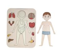 predolo Rompecabezas de Madera del Cuerpo Humano para Niños, Aprendizaje Temprano, Partes del Cuerpo