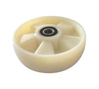 predolo Rueda de Repuesto para Elevadora Hidráulica, 180 Mm de Diámetro, Núcleo de Acero, Rueda de Poliuretano/Nylon, para Carros de Transporte TER, Blanco