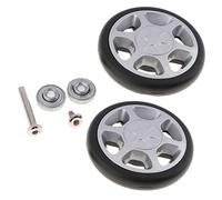 predolo Ruedas Mecanum Duraderas para Equipaje de Mano Accesorio Maleta Ruedas Trolley Case Rueda Metal 2 Pack 8218A-a