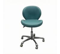 predolo Silla Escritorio Ajustable Costuras Visibles Silla con Ruedas Respaldo Acolchado, Azul, Estándar