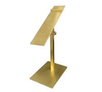 predolo Soporte de Exhibición de Zapatos, Soporte para Estante de Zapatos, Elevador de Zapatos Ajustable para Tienda, Sandalias, Decoración, Tienda Minorista, Dorado Cepillado, Individual