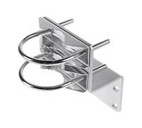 predolo Soporte de Montaje en Poste con Pernos en U Dobles, mordaza en V, Resistente a Intemperie, Accesorios de Hierro de Alta Resistencia, Soporte de