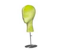 predolo Soporte para Exhibición de Sombreros, Soporte para Exhibición de Cabeza de Maniquí, Base de Metal, Estante para Sombreros Multifuncional, Base de Plata Verde