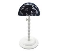 predolo Soporte para pelucas, expositor de sombreros, estante de almacenamiento de gorras de viaje de mesa, altura ajustable para estilistas principiantes, Negro