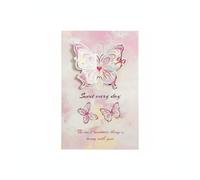predolo Tarjeta de Mariposa 3D Incluye sobre Tarjeta Desplegable de Mariposa Diseño Romántico para Amistades, Parejas, Aniversario, Cumpleaños, Rosa