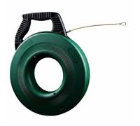 predolo Tensor de Cables de Acero Alta Resistencia Guía Pasacables Acero Resistente a la Corrosión Cinta Tiracables Flexible para Electricistas, Instaladores, 30M, Cabeza Plana