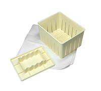 predolo Tofu Prensa Caja Manual Tofu Quesero Maker DIY Prensa Tofu Colador Cocina Hogar Multifuncional PP Adecuado para Cocina Casera Preparación de Recetas