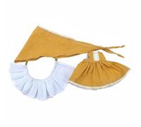 predolo Vestido de Muñeca BJD 1/6 Ropa Traje con Conjunto de Vestir sin Mangas Cierre Trasero Encaje Forro Suave Material Tela Adecuado para Coleccionistas , Naranja