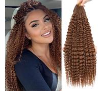 Preering Bohemia Twist crochet Hair 24 pulgadas de olas de agua micro trenzado rizado para recibir olas profundas senegalés Twist crochet + herramientas de modelado (30#, 24 inch (Pack of 8))