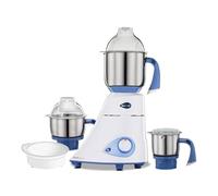 Preethi Diamond MG-214 Mixer Grinder 750W FBT Motor 3 Stainless Steel Jars Flexi Lid Powerful Grinding & Blending Perfect for Smoothies Masalas & Chutneys White Color