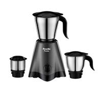 Preethi Tiara - Molinillo mezclador para cocina, 3 tarros mixie de 500 W, tarro de chutney y tarro de molinillo seco utilizado como molinillo húmedo y licuadora, cuchillas de acero inoxidable (gris)