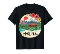 Prefectura de Okinawa Flor Vista Regalo Japón Cultura Japonesa Camiseta