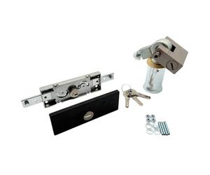 PREFER - Kit de Seguridad para persiana con candado y Cerradura antirrobo - Acero Inoxidable - 3 Llaves Perforadas - Ideal para persiana - Candado Blindado