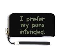 Prefer My Puns - Cartera de piel con correa para la muñeca para hombres y mujeres, Estilo:, 20.0*10.5cm