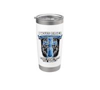 Preferiría estar con Dios Christian Faith Cross Wolf Vaso térmico de acero inoxidable de doble pared