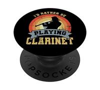Preferiría Estar Tocando el Clarinete Profesor de Clarinete PopSockets PopGrip Adhesivo