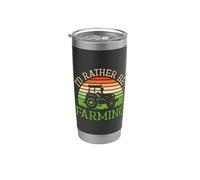Preferiría ser Farming Farm Vaso térmico de acero inoxidable de doble pared