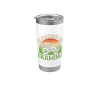 Preferiría ser Farming Farm Vaso térmico de acero inoxidable de doble pared
