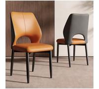 Preferspace Juego de 2 sillas de Comedor con Respaldo ergonómico y Bordes Suaves, tapizadas en Piel sintética y Relleno de Espuma, Patas de Metal para Sala de Estar.