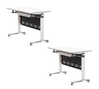 Preferspace Mesa de conferencias Plegable con diseño abatible, Estructura de Acero Resistente y Ruedas giratorias de 360° para reuniones dinámicas, capacitación y oficinas.