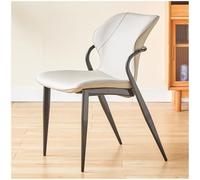 Preferspace Sillas de Comedor tapizadas for Sala de Estar, Cocina, sillas auxiliares con Asiento de Cuero sintético y Patas de Metal Resistentes for Comedor y Oficina.(Light Gray)