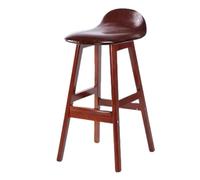 Preferspace Sillas de Isla con Altura de mostrador con diseño ergonómico y Patas de Madera for Cocina, Isla, Comedor, cafetería, Restaurante(Brown 2ps,70cm/27.6in)