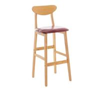 Preferspace Sillas de mostrador, taburetes tapizados de Piel sintética con Patas de Madera y Almohadillas Antideslizantes for Cocina, mostrador, Oficina, hogar, Bar(Brown 1ps,72cm/28.3in)