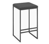 Preferspace Taburetes Altos for Bar, Taburetes con Patas de Metal, Cojines de Cuero PU, Almohadillas Antideslizantes, for Isla de Cocina y área de Bar(White 1ps,65cm/25.6in)