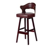 Preferspace Taburetes for mostrador de Cocina Taburetes de Bar de Cuero PU con Respaldo, Altura de mostrador for Comedor Isla y Centro de Entretenimiento(Brown 1ps,75cm/29.5in)