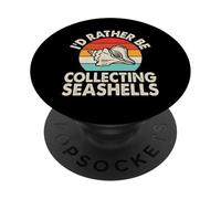 Prefiero Estar coleccionando Conchas Marinas PopSockets PopGrip Adhesivo