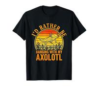 Prefiero Estar con el Divertido dueño de mi Mascota Retro de Axolotl Camiseta