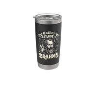 Prefiero estar escuchando a Brahms Vaso térmico de acero inoxidable de doble pared