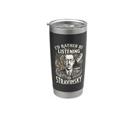 Prefiero estar escuchando a Igor Stravinsky Vaso térmico de acero inoxidable de doble pared