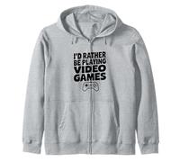 Prefiero Estar Jugando Videojuegos Humor de Jugadores Sudadera con Capucha