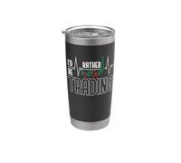 Prefiero estar operando - Crypto Trader Scalper Funny Vaso térmico de acero inoxidable de doble pared