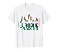 Prefiero Estar operando - Trader de día para inversores de criptomonedas Camiseta gráfica económica, Hombre, Blanco, XL