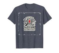Prefiero Estar Viendo documentales sobre crímenes Reales Camiseta, Hombre, Azul Jaspeado, 3XL