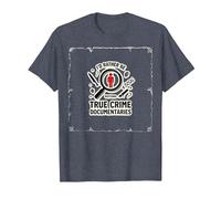 Prefiero Estar Viendo documentales sobre crímenes Reales Camiseta, Hombre, Azul Jaspeado, 4XL