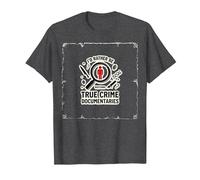 Prefiero Estar Viendo documentales sobre crímenes Reales Camiseta, Hombre, Jaspeado Oscuro, 3XL