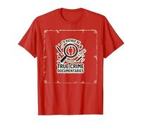 Prefiero Estar Viendo documentales sobre crímenes Reales Camiseta, Hombre, Rojo, M
