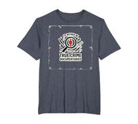 Prefiero Estar Viendo documentales sobre crímenes Reales Camiseta, Hombre Tallas Grandes, Azul Jaspeado, 4X Alto