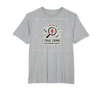 Prefiero Estar Viendo documentales sobre crímenes Reales Camiseta, Hombre Tallas Grandes, Gris Jaspeado, 4X Alto