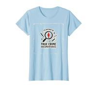 Prefiero Estar Viendo documentales sobre crímenes Reales Camiseta, Mujer, Azul Bebé, 3XL