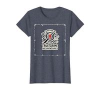 Prefiero Estar Viendo documentales sobre crímenes Reales Camiseta, Mujer, Azul Jaspeado, M