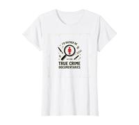 Prefiero Estar Viendo documentales sobre crímenes Reales Camiseta, Mujer, Blanco, XL