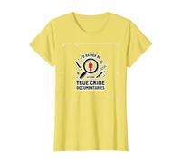 Prefiero Estar Viendo documentales sobre crímenes Reales Camiseta, Mujer, Limón, M