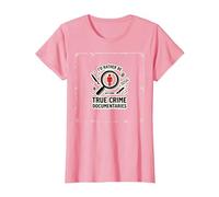 Prefiero Estar Viendo documentales sobre crímenes Reales Camiseta, Mujer, Rosado, XS